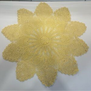 Yellow Crochet Doily